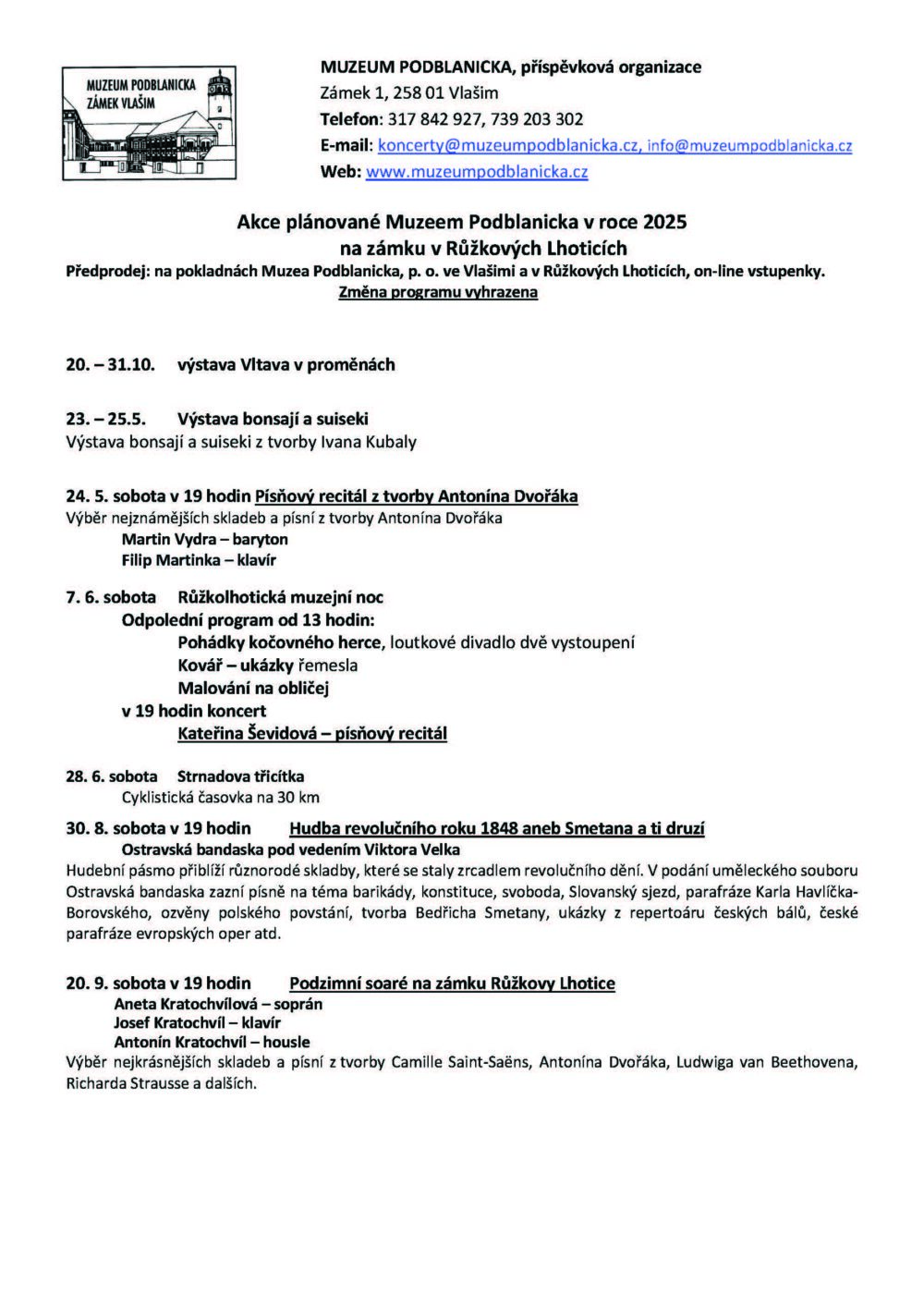 Akce Růžkovy Lhotice 2025