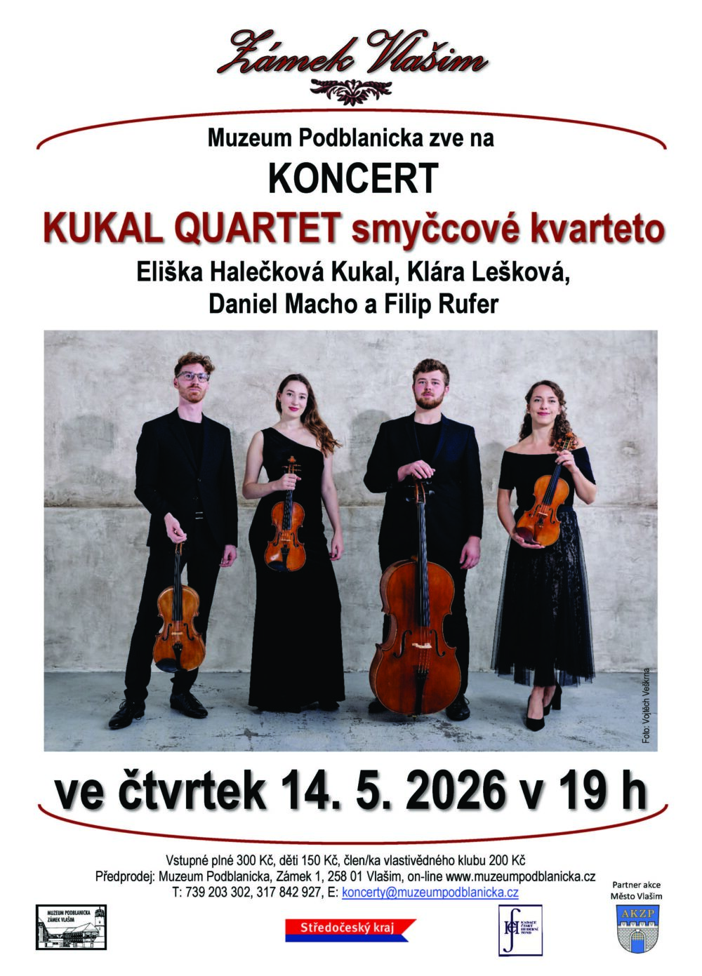 Koncert květen 2026 Kukal quartet