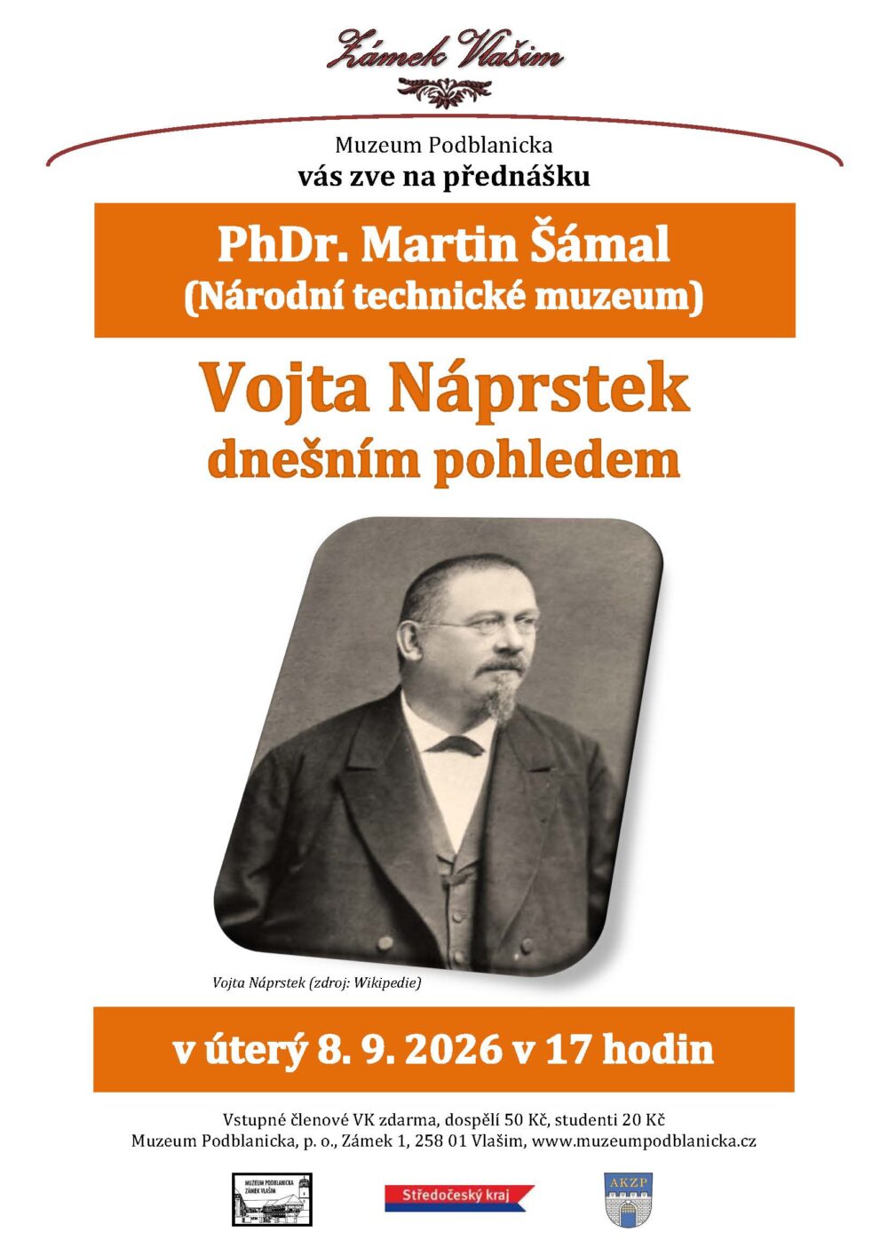 Vojta Náprstek dnešním pohledem